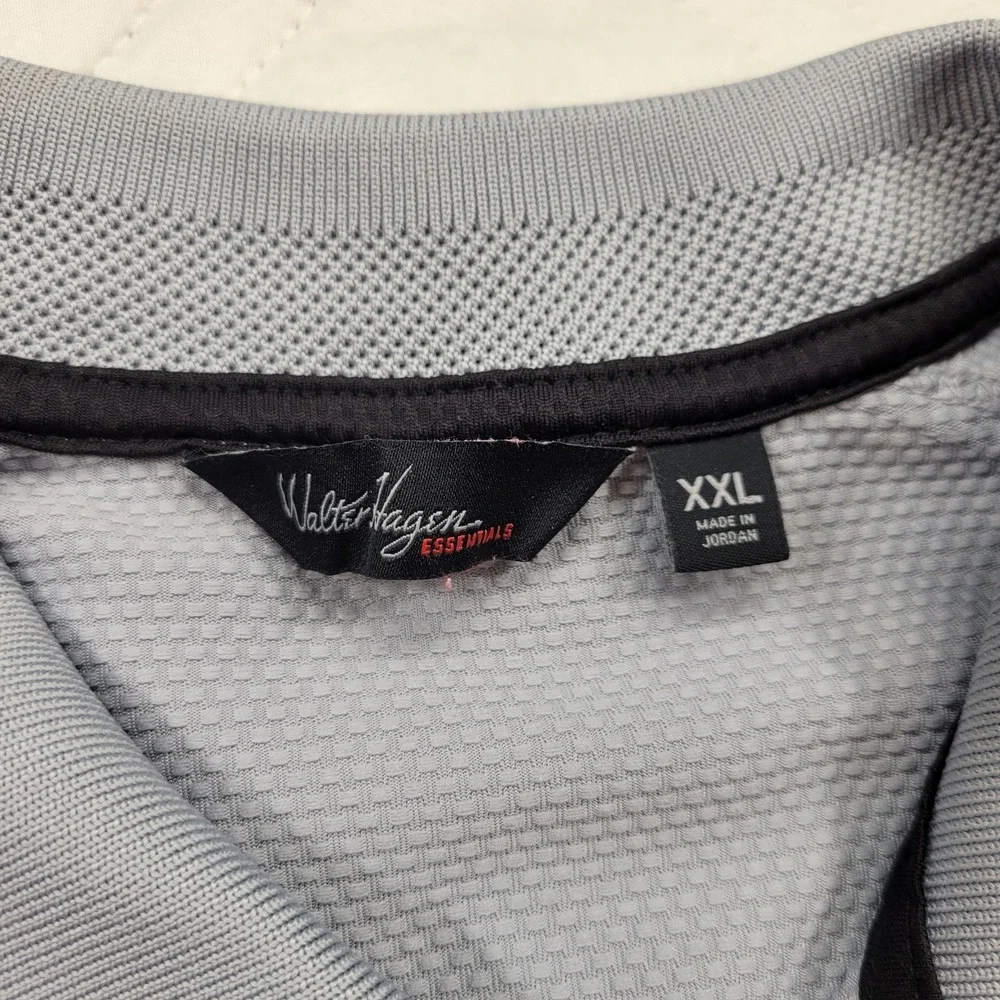 Walter Hagen Essentials XXL Mens Gray Shirt‎ Polo Golf Short Sleeve